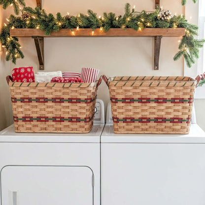2-Pack Laundry Storage Baskets | Woven Organizing Hamper Pair