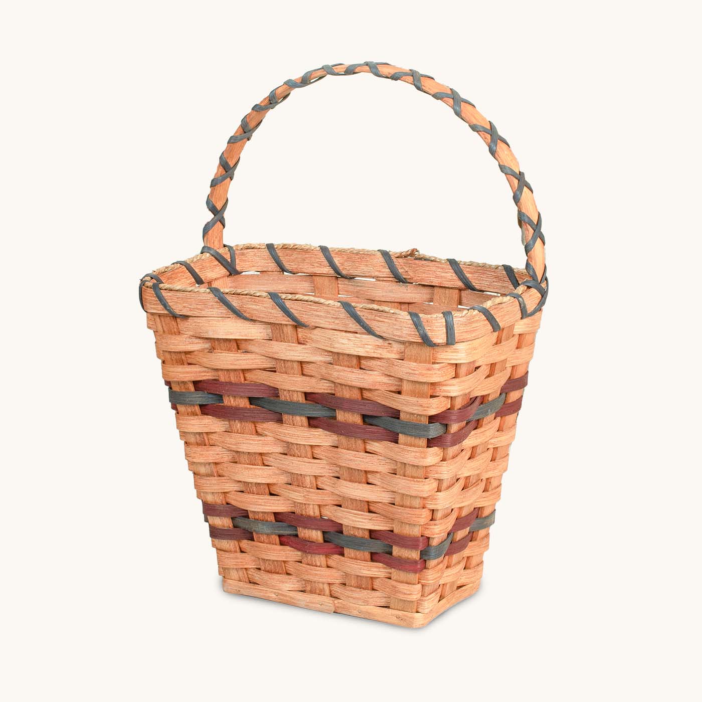 Front Door Hanging Basket Flat Back Amish Wicker Wall Basket — Amish