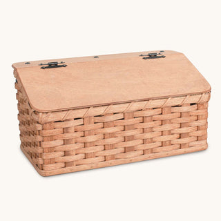 Amish Bread Box | Woven Wooden Countertop Storage w/Lid