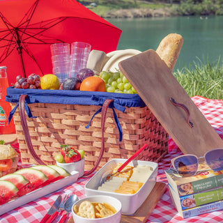 Traditional Picnic Basket | Classic Amish Woven Wicker Basket
