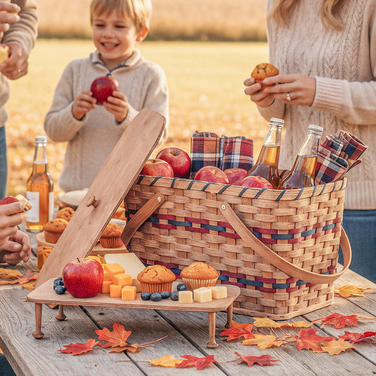 Homestead Picnic Basket | Amish Farmhouse Fellowship Meal Carrier