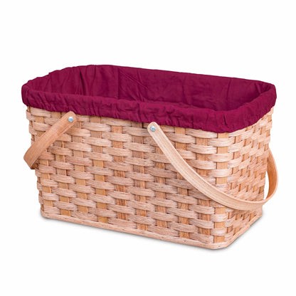 Hand-Sewn Cloth Liner for Homestead Basket