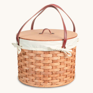 Amish Hand Sewn Basket Liner for Triple Round Pie Carrier