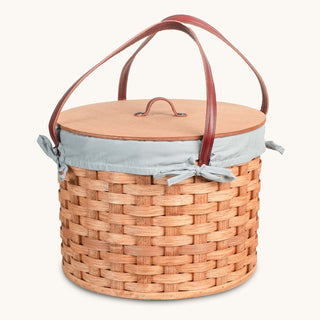Amish Hand Sewn Basket Liner for Triple Round Pie Carrier