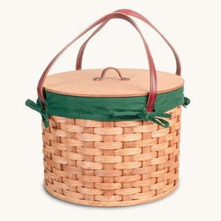 Amish Hand Sewn Basket Liner for Triple Round Pie Carrier