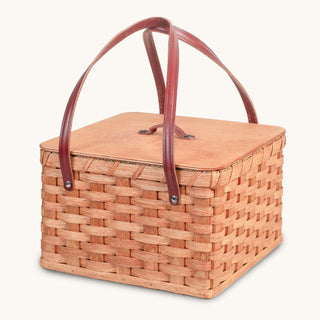Square Two Pie Carrier | Amish Dual Pie & Picnic Basket