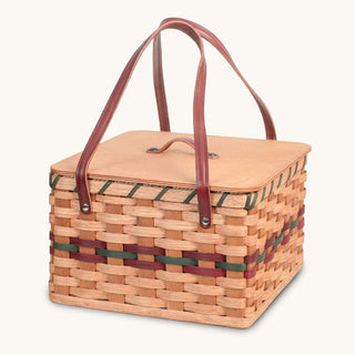 Square Two Pie Carrier | Amish Dual Pie & Picnic Basket