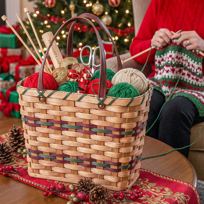Wicker Project Bag | Crafty Amish Knitting & Crochet Tote