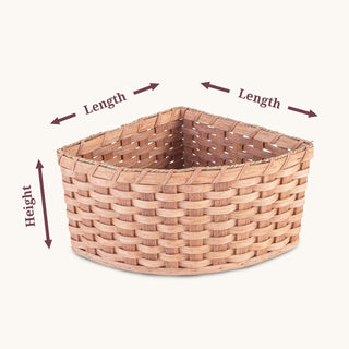 Wicker Corner Baskets | Custom Size Woven Corner Storage Baskets