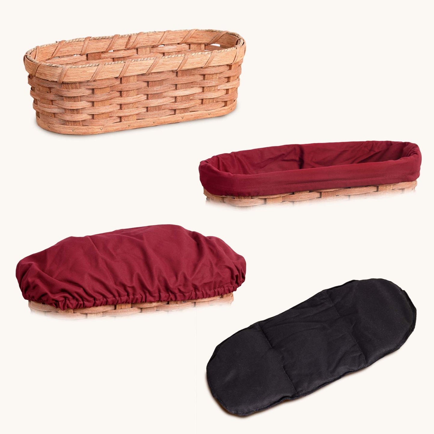 Medium Warmer Basket Set 4-Piece | Microwave-Ready Bundle