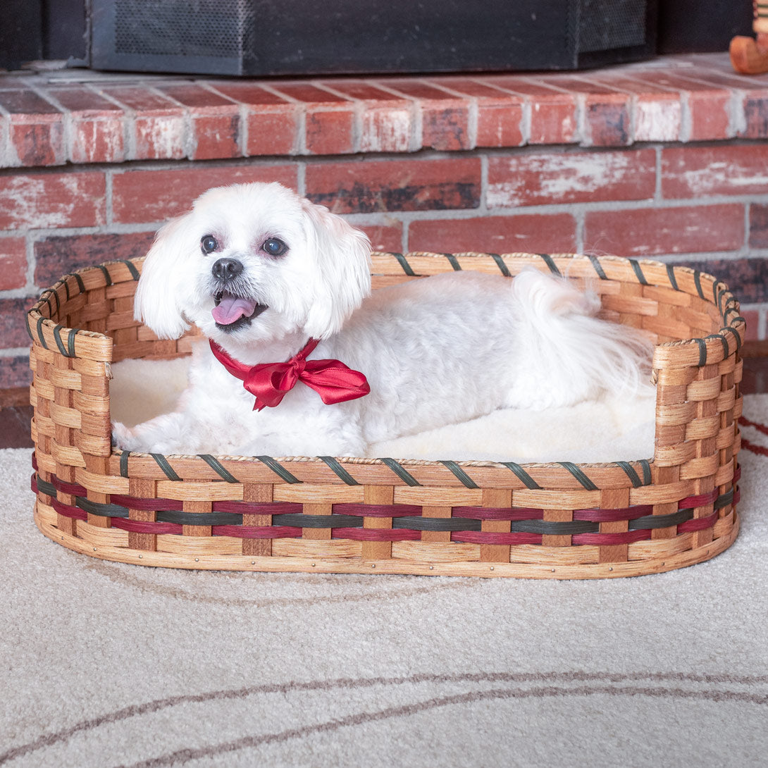 Woven Wicker Pet Bed Basket