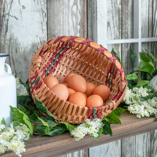 Small Wicker Egg Basket | 9" Amish Egg Gathering Basket