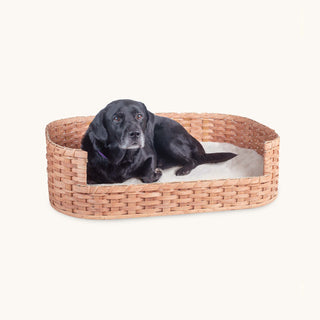 Medium Wicker Dog Bed | Amish Woven Pet Bed Basket