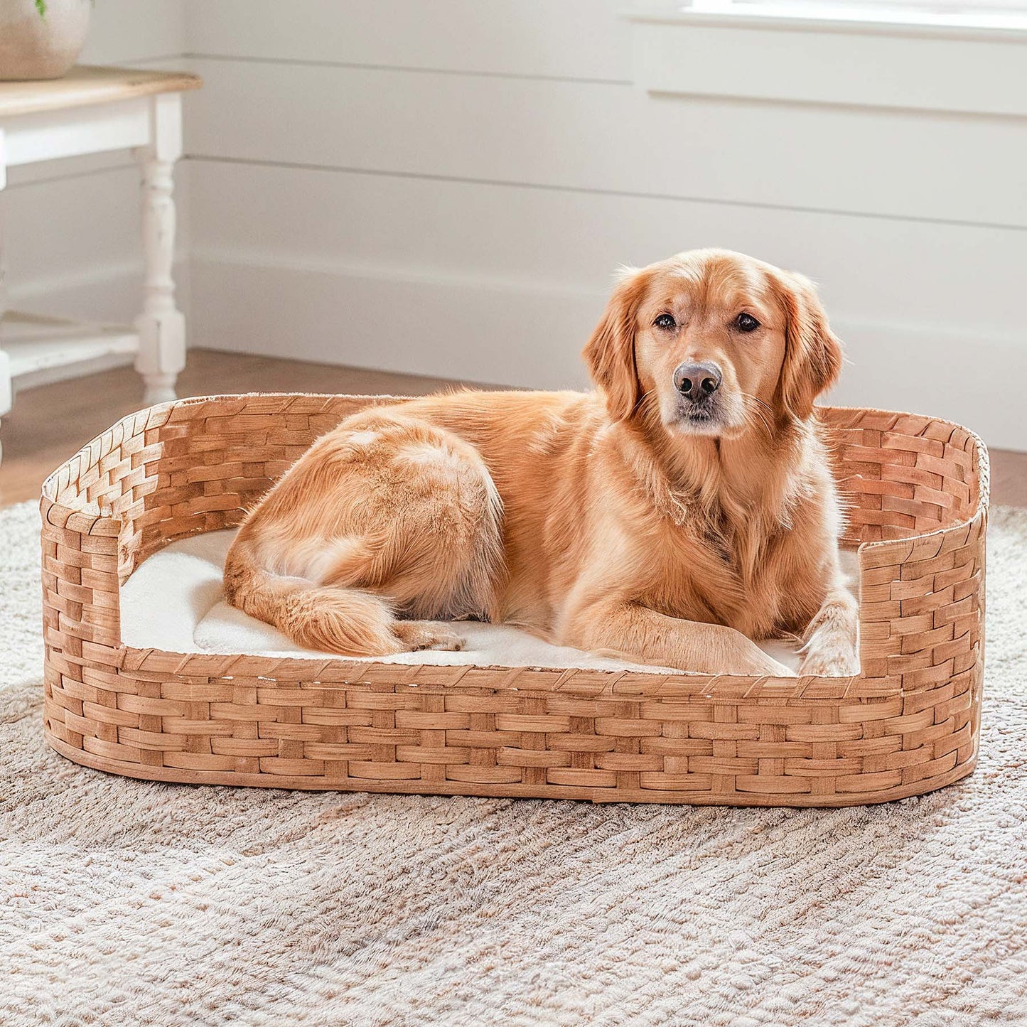 Large Wicker Dog Bed | Amish Woven Pet Bed Basket
