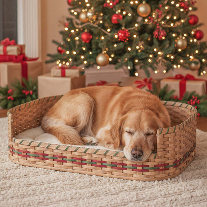 Large Wicker Dog Bed | Amish Woven Pet Bed Basket