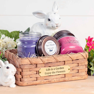 Amish Spring Candles Gift Basket | Farmhouse Soy Candle Gift Set