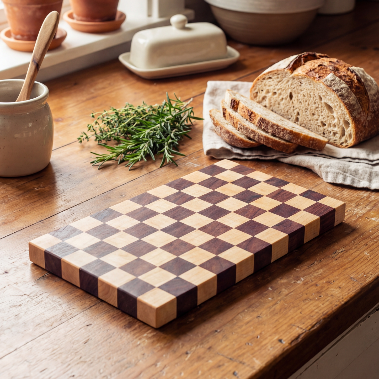 Amish Homestead Check Board | Handmade Butcher’s Cutting Board