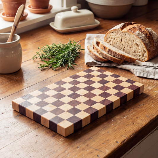 Amish Homestead Check Board | Handmade Butcher’s Cutting Board