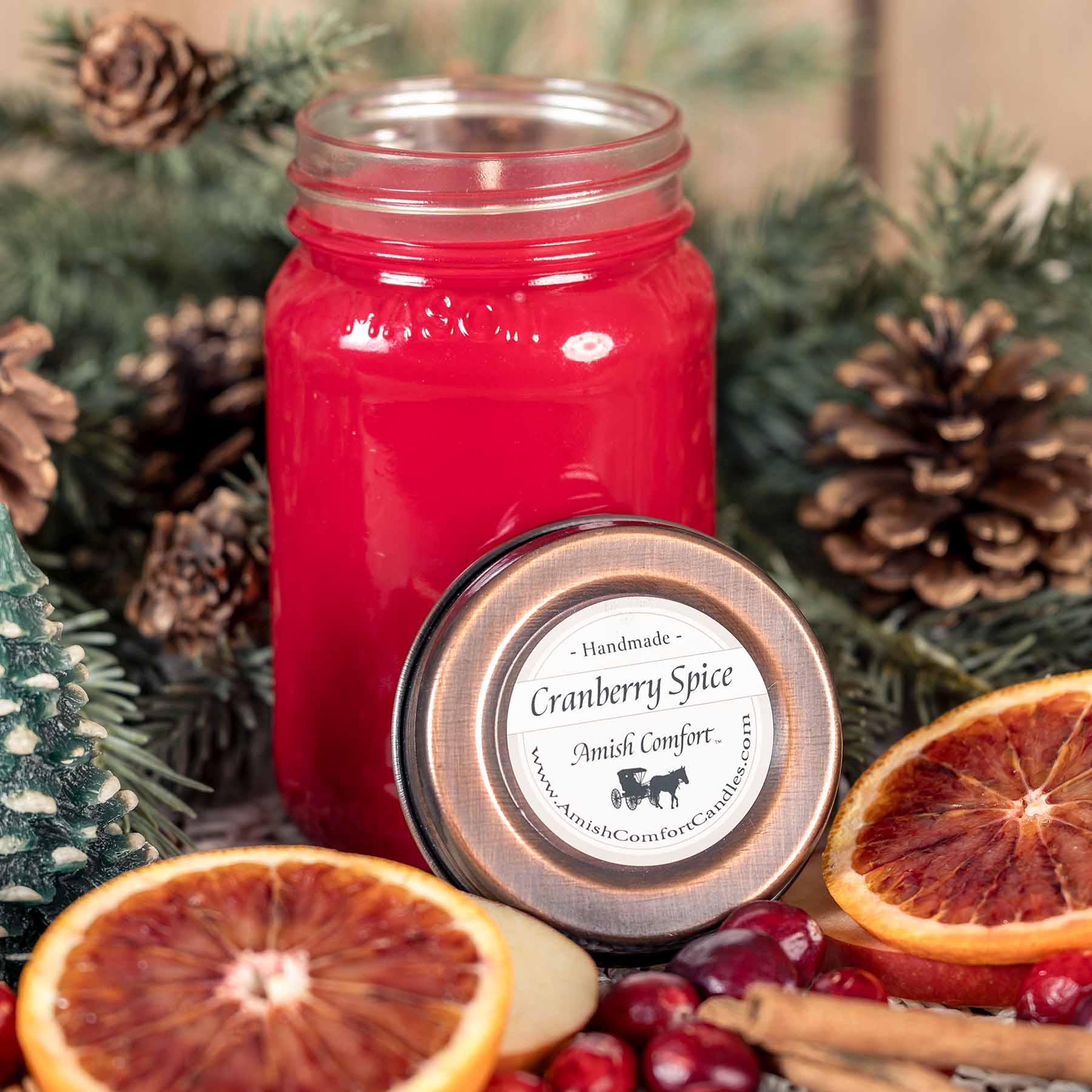 Amish Cranberry Spice | 16 oz Natural Soy Farmhouse Candle 1 Candle