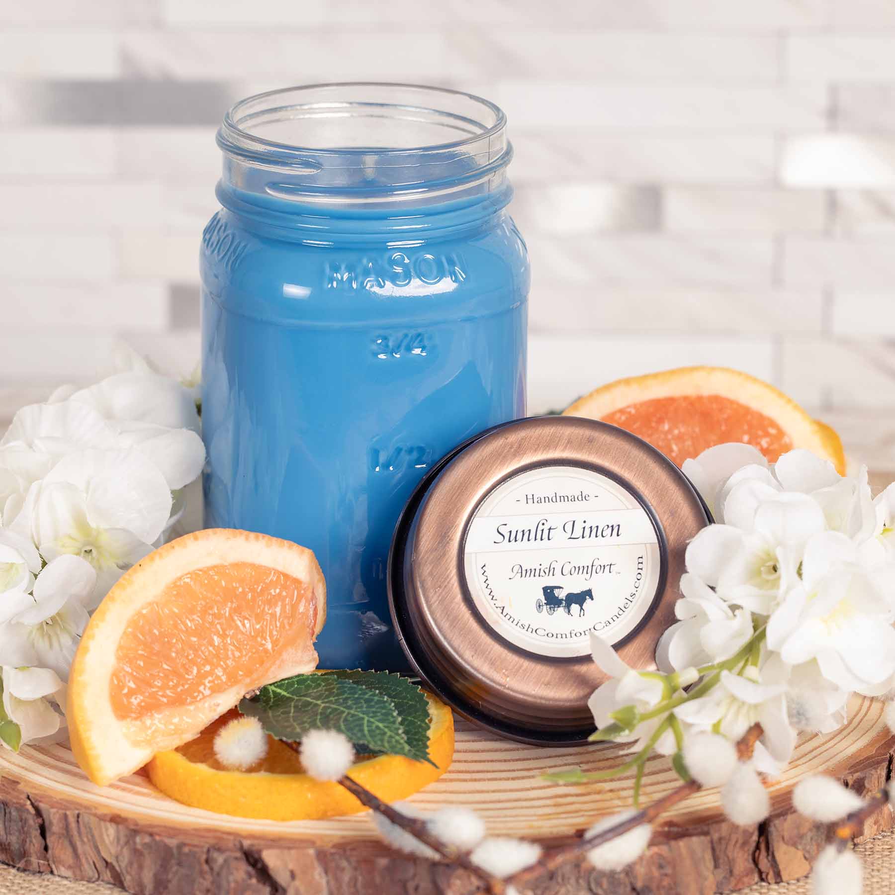 Amish Sunlit Linen | 16 oz Natural Soy Farmhouse Candle 1 Candle