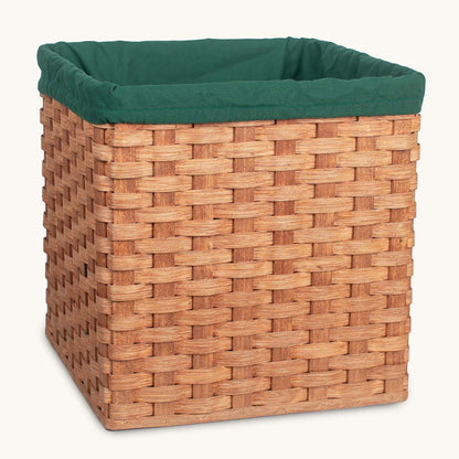 14" Cube Basket Cloth Liner Green