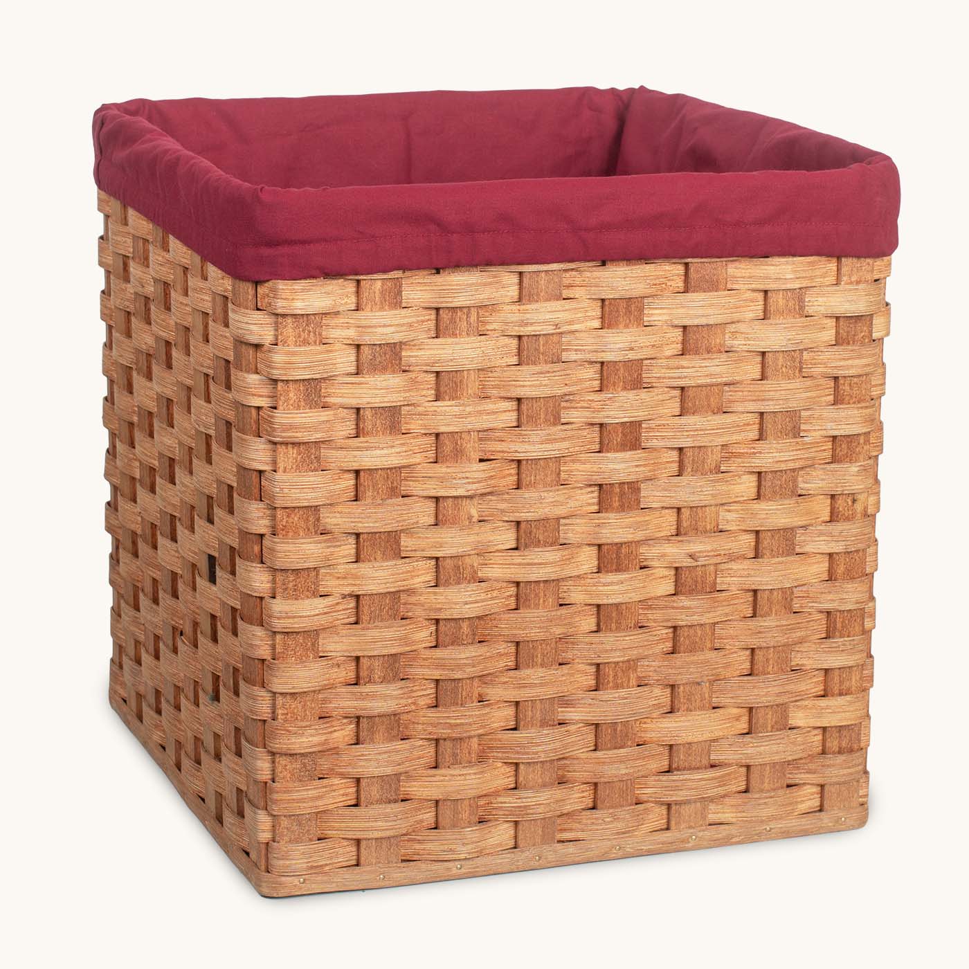 14" Cube Basket Cloth Liner Wine