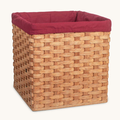 14" Cube Basket Cloth Liner Wine