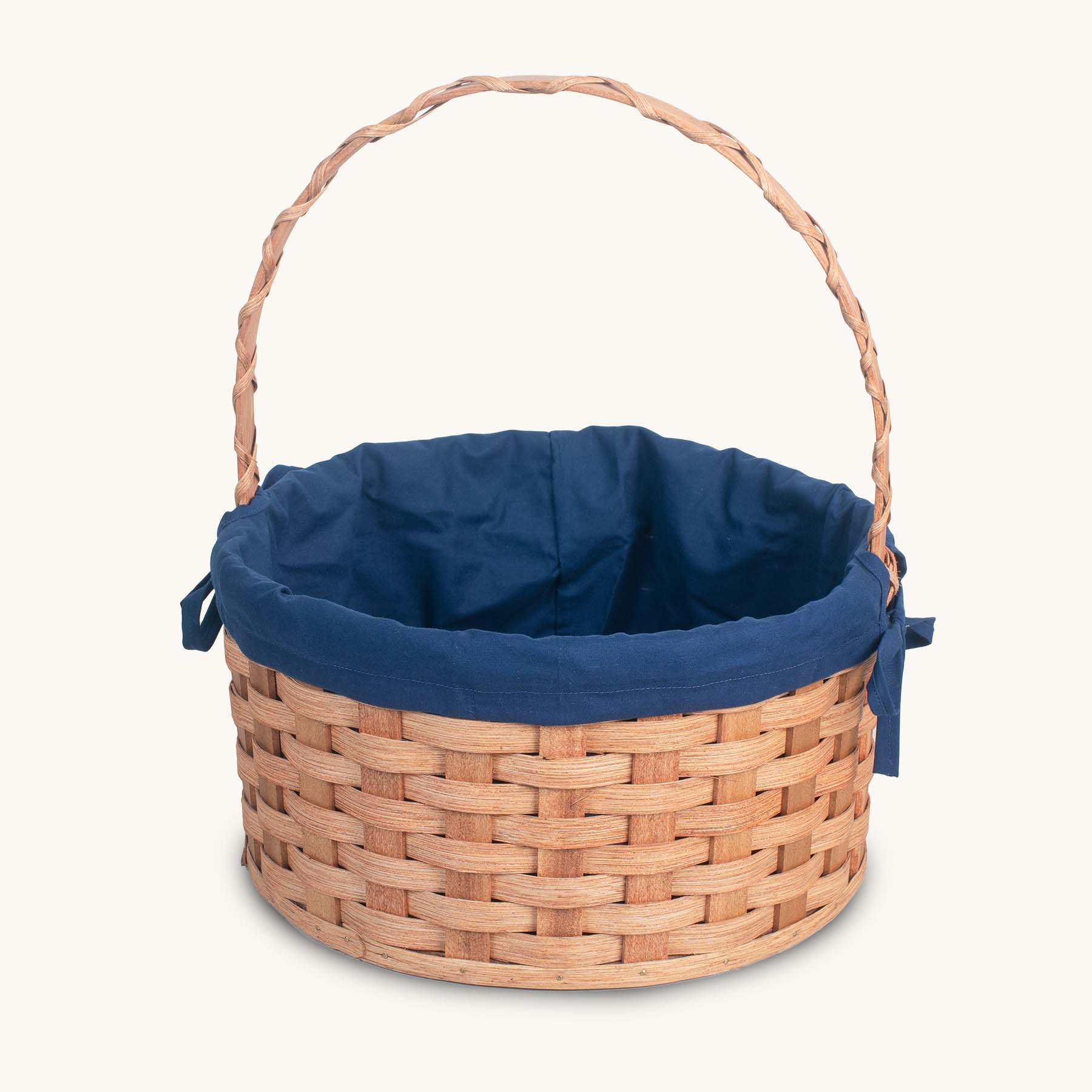 Amish Hand Sewn Liner for Large Round Easter Basket Blue