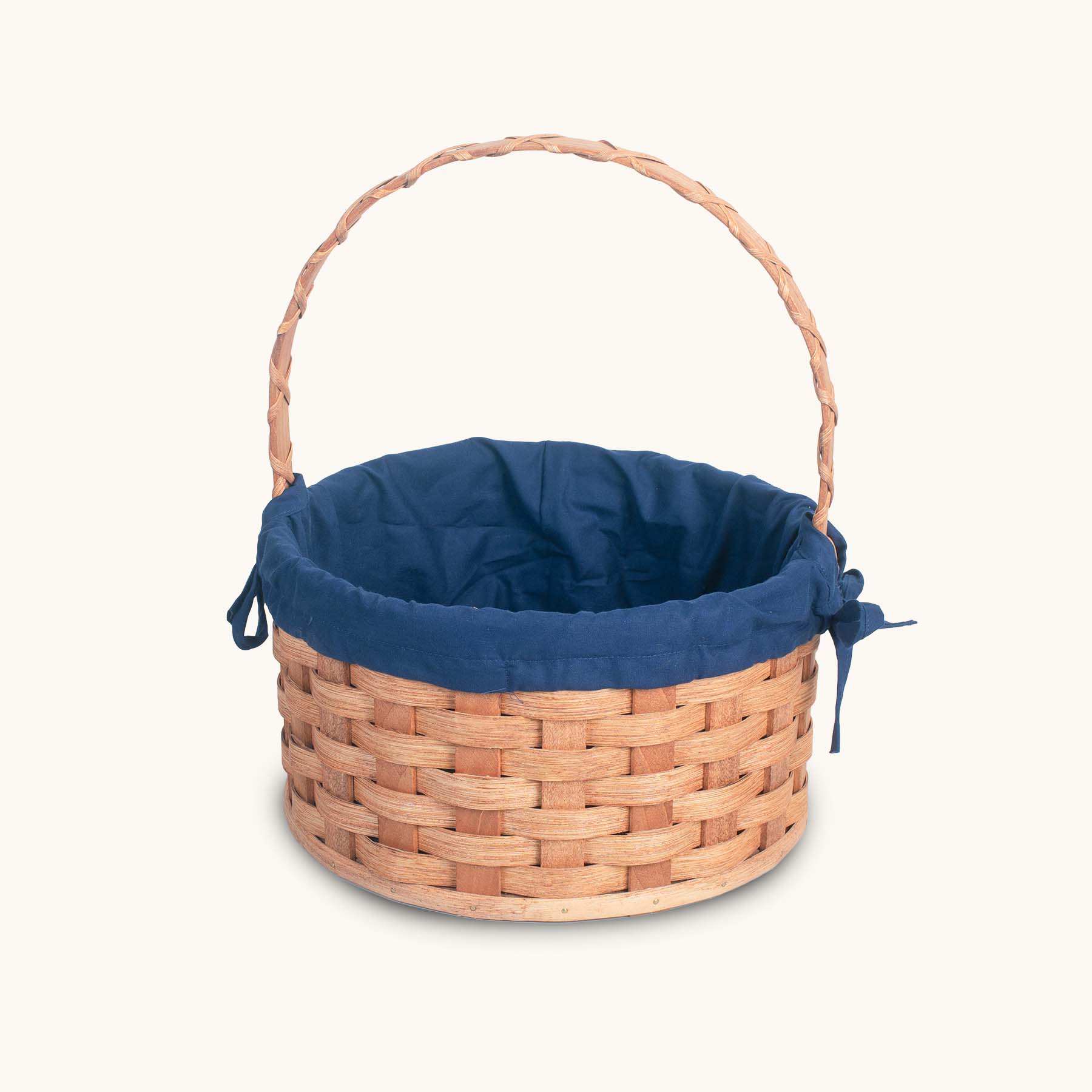 Amish Hand Sewn Liner for Medium Round Easter Basket Blue