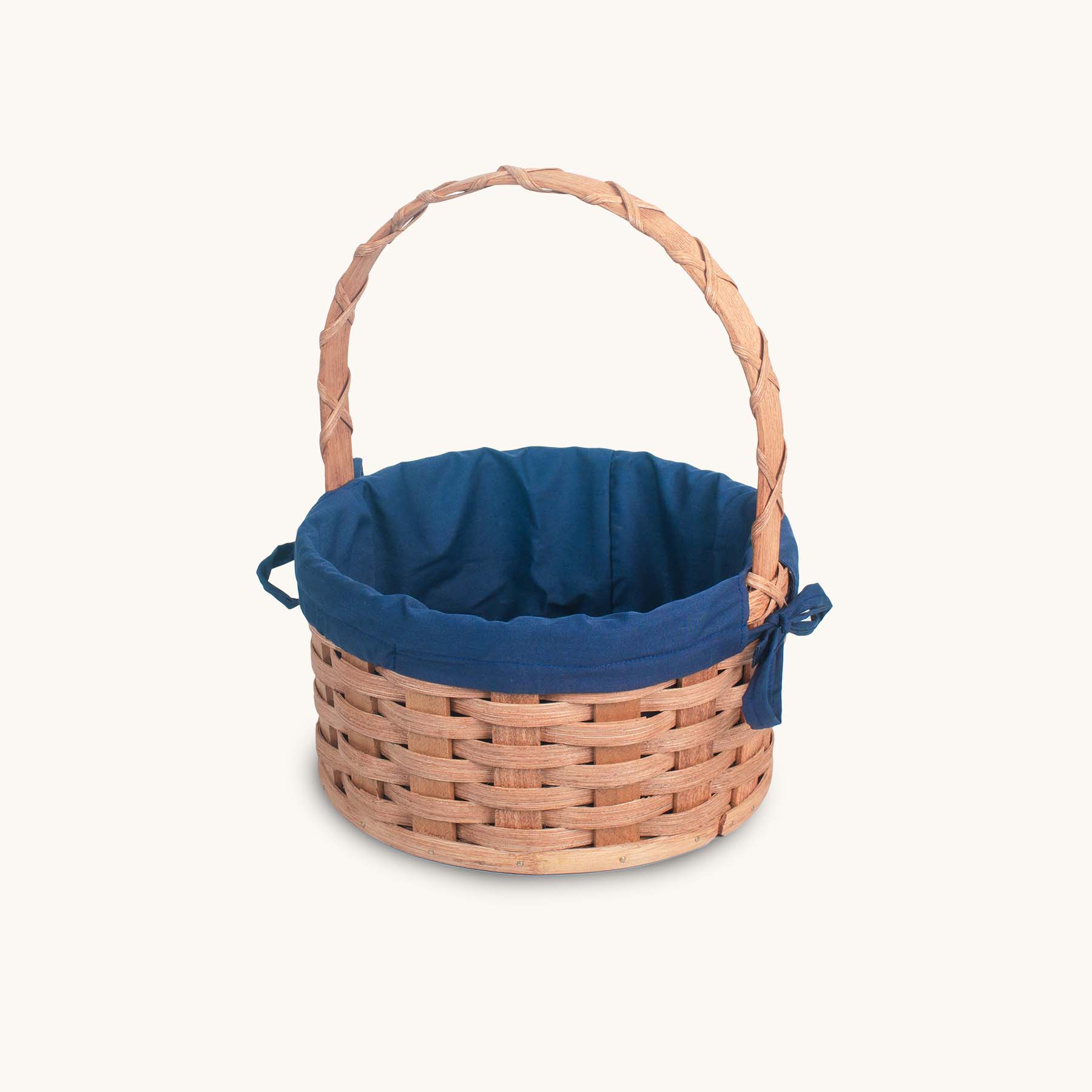 Amish Hand Sewn Liner for Small Round Easter Basket Blue