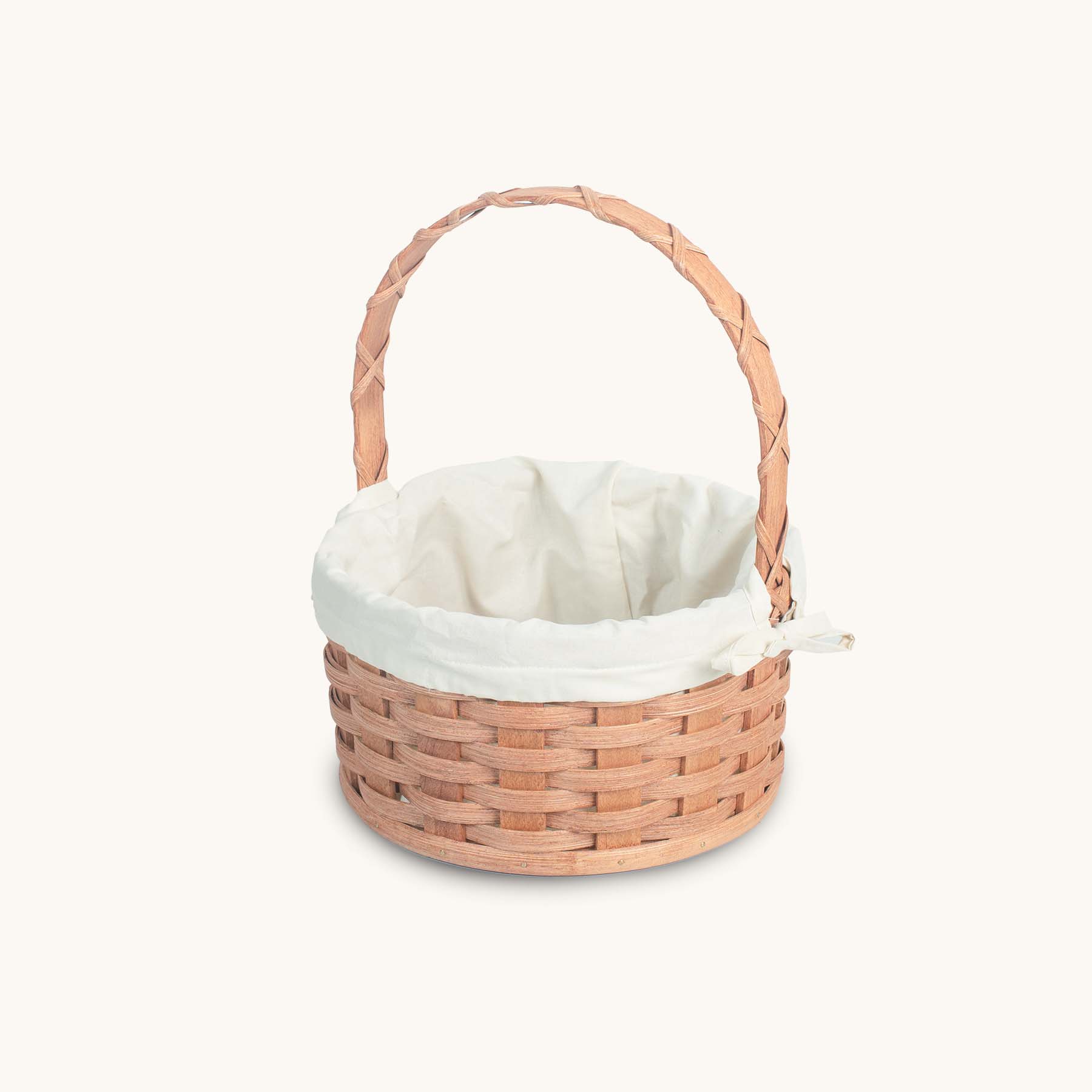 Amish Hand Sewn Liner for Small Round Easter Basket Cream