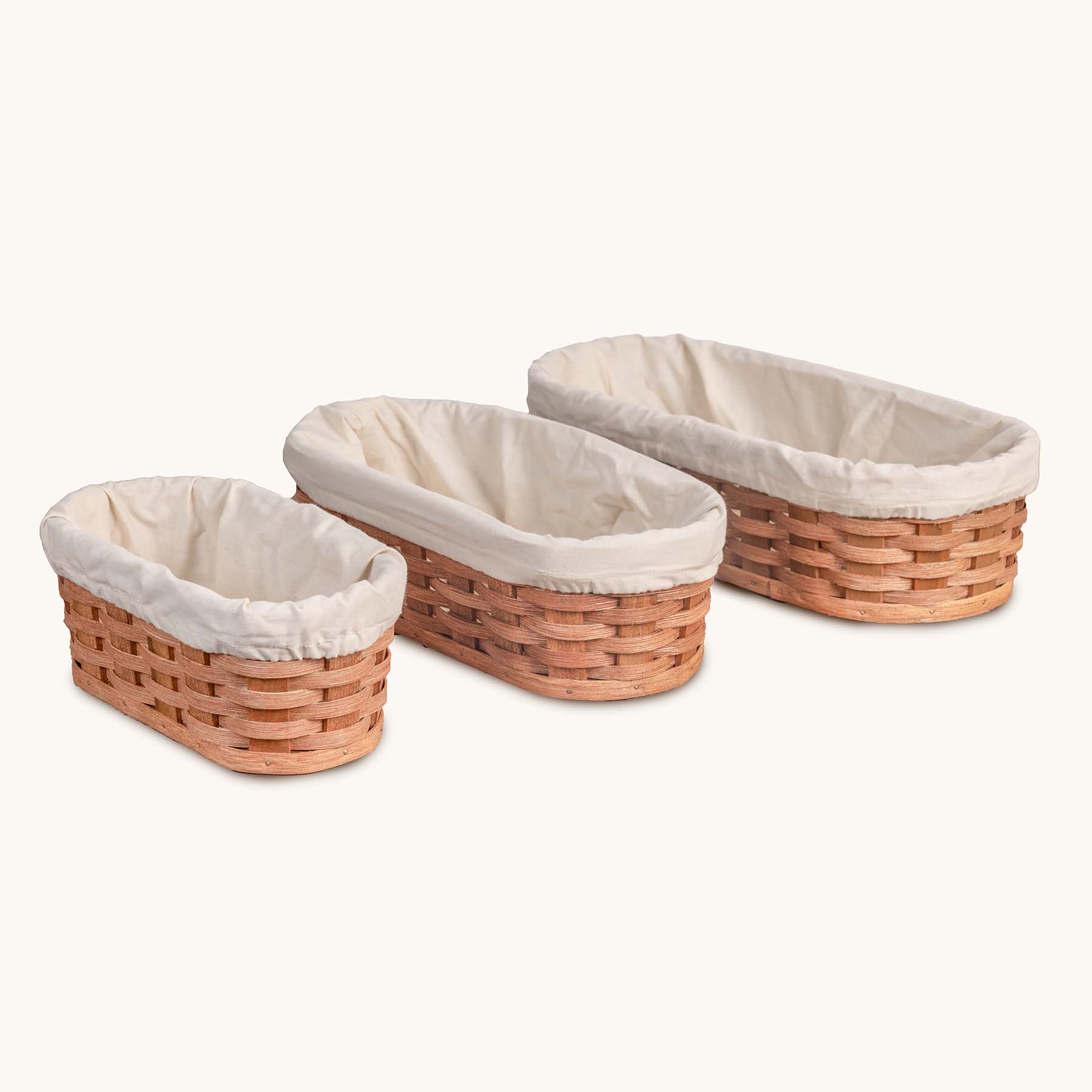 Cloth Liner For 3-Piece Bread Warming Basket Set Cream