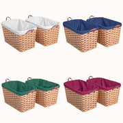 Hand-Sewn Cloth Liner for Laundry Storage Basket 2 Pack