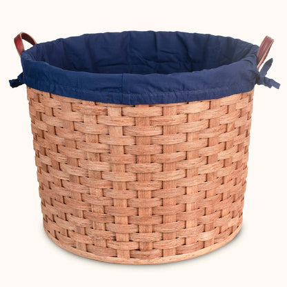 Heavy Duty Large Round Laundry Basket Liner Blue
