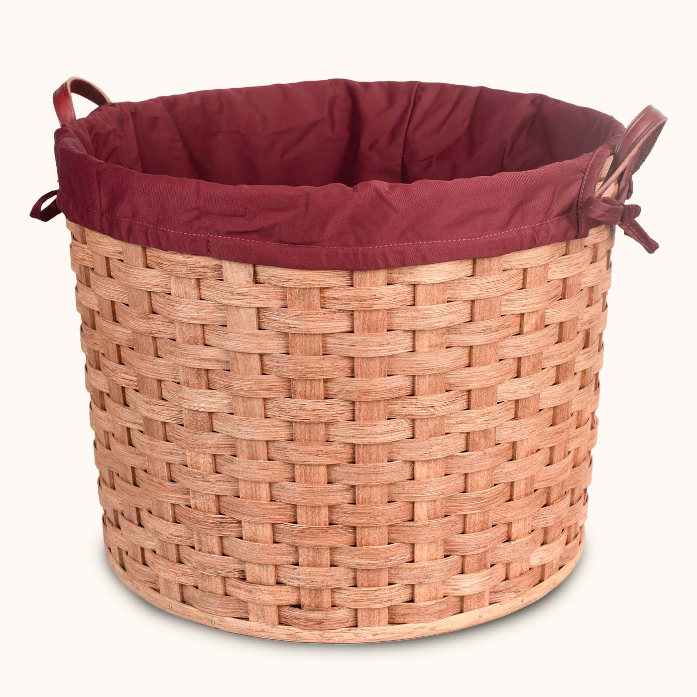 Heavy Duty Large Round Laundry Basket Liner Wine