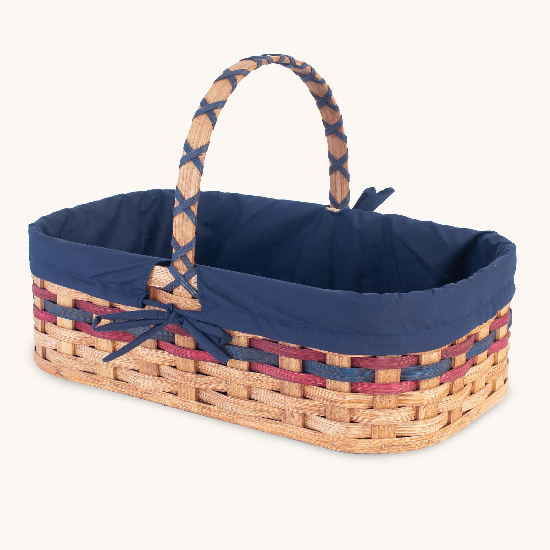 Liner for Farmer’s Market and Garden Harvest Basket Blue