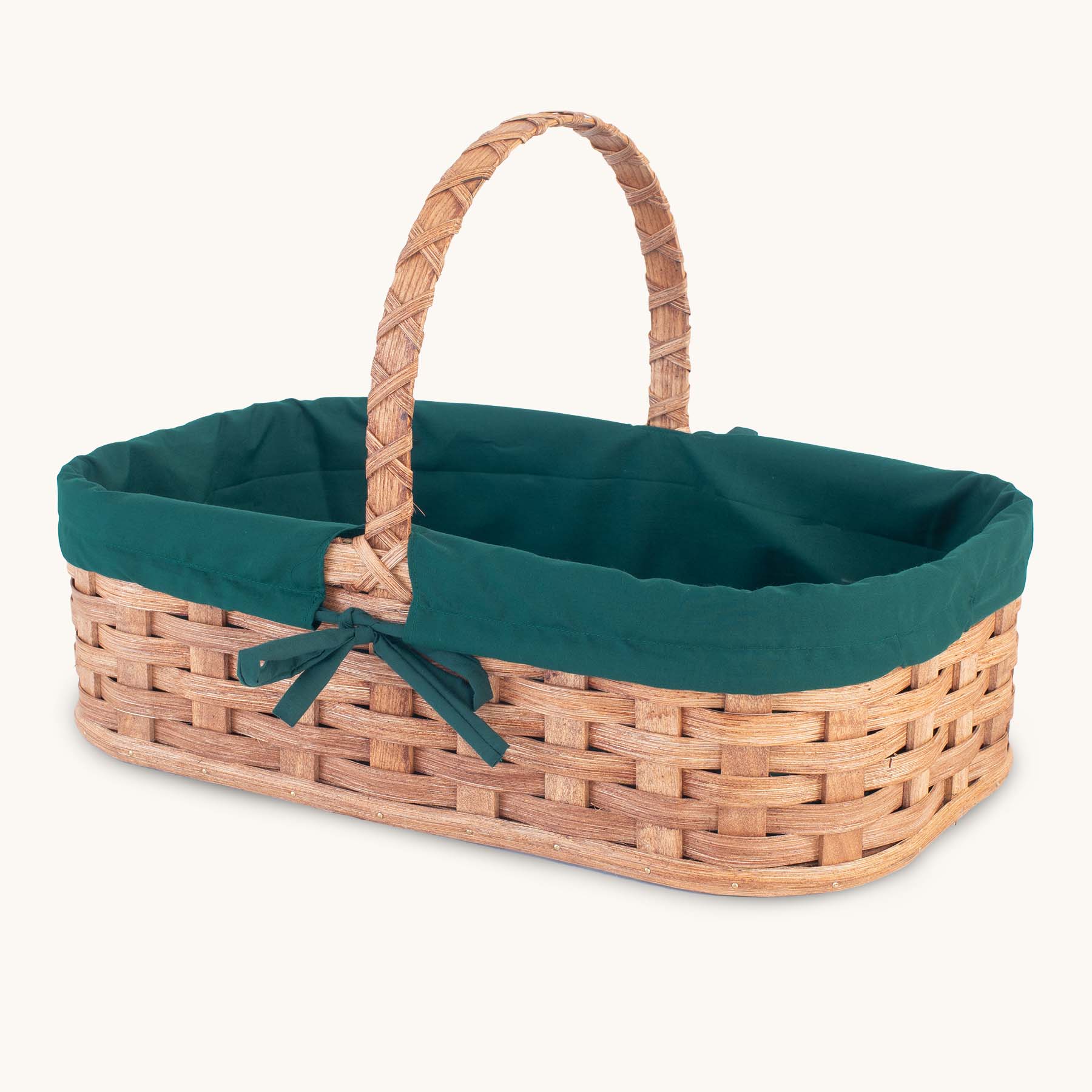 Liner for Farmer’s Market and Garden Harvest Basket Green