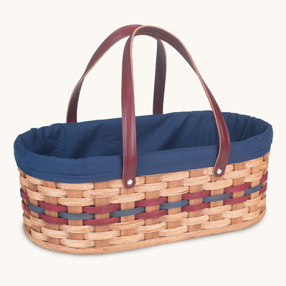 Optional Caddy Basket Liner | Amish Handsewn Liner Blue