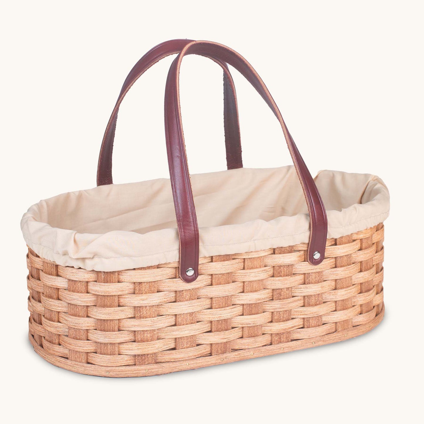 Optional Caddy Basket Liner | Amish Handsewn Liner Cream