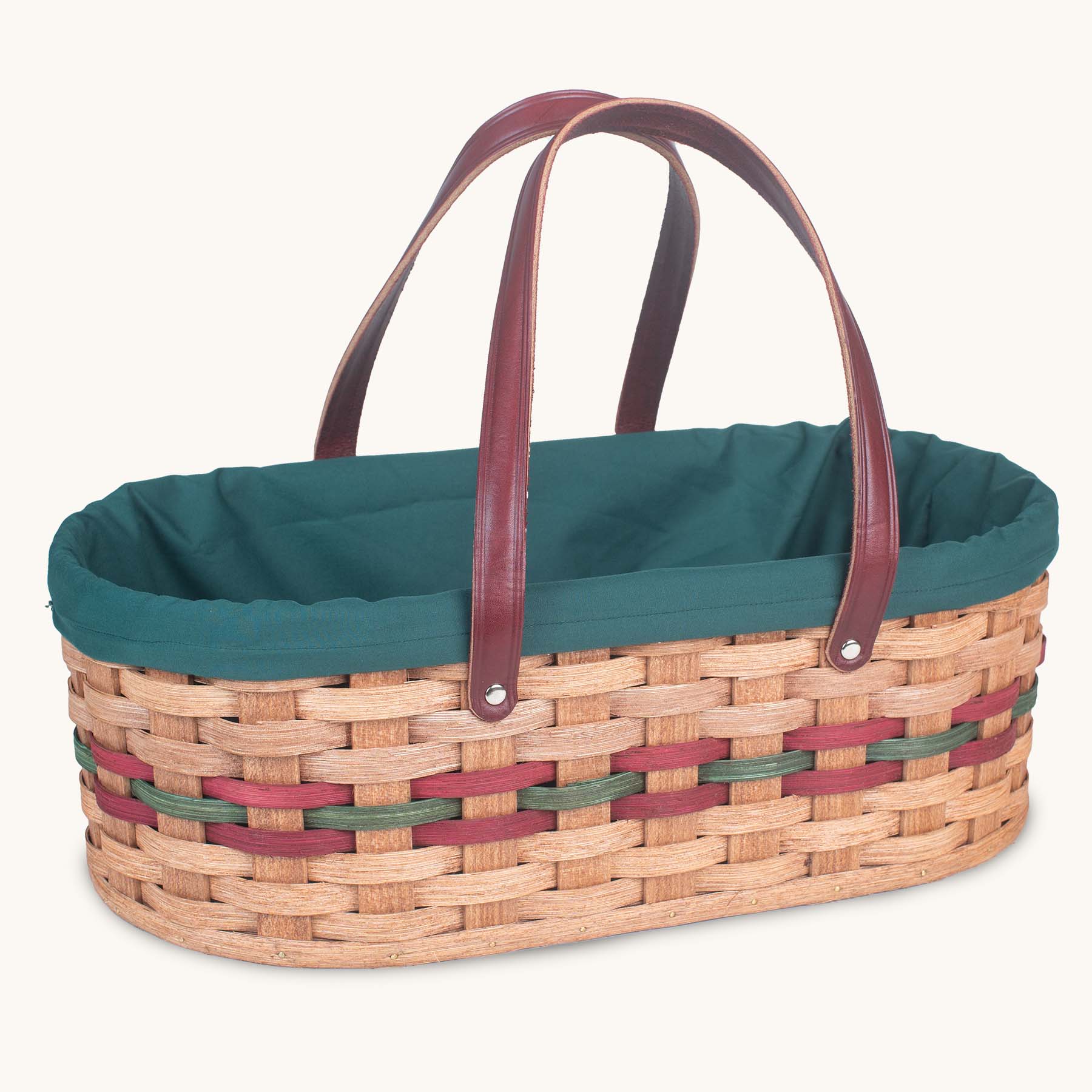 Optional Caddy Basket Liner | Amish Handsewn Liner Green