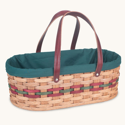 Optional Caddy Basket Liner | Amish Handsewn Liner Green