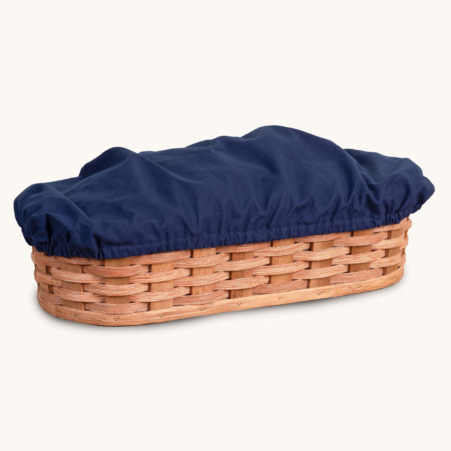 Washable Cloth COVER for Large Warming Basket Blue