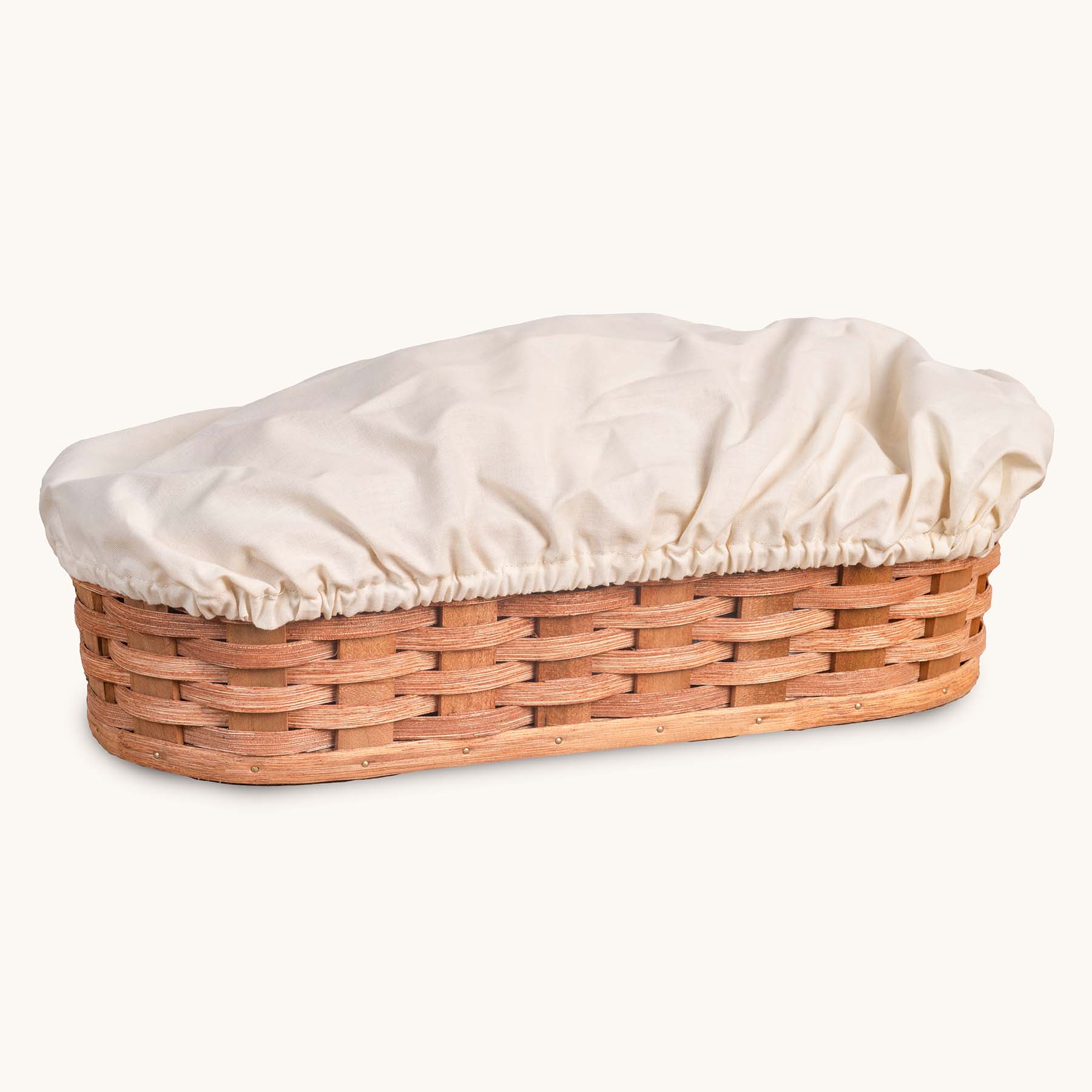 Washable Cloth COVER for Large Warming Basket Cream