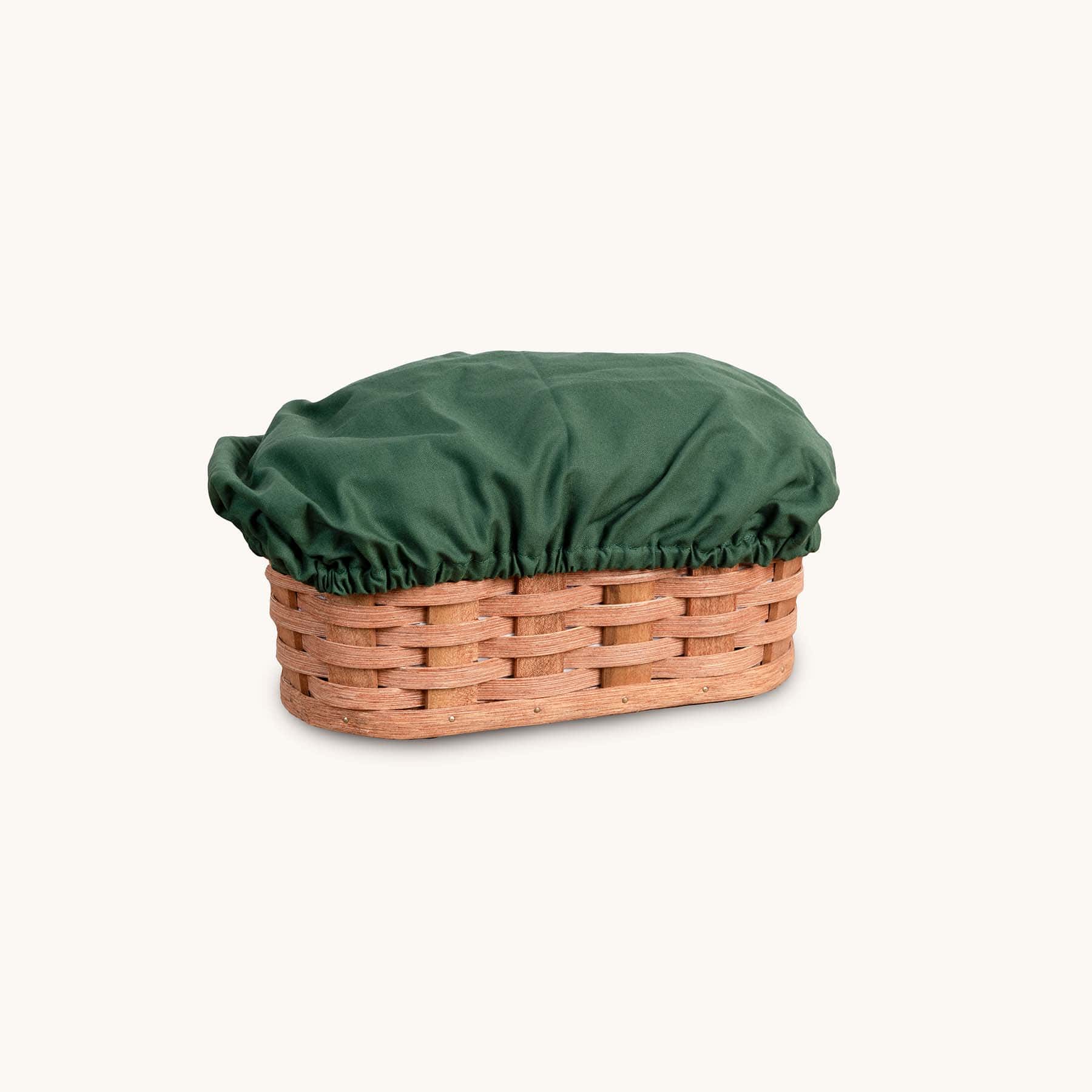 Washable Cloth COVER for Small Warming Basket Green