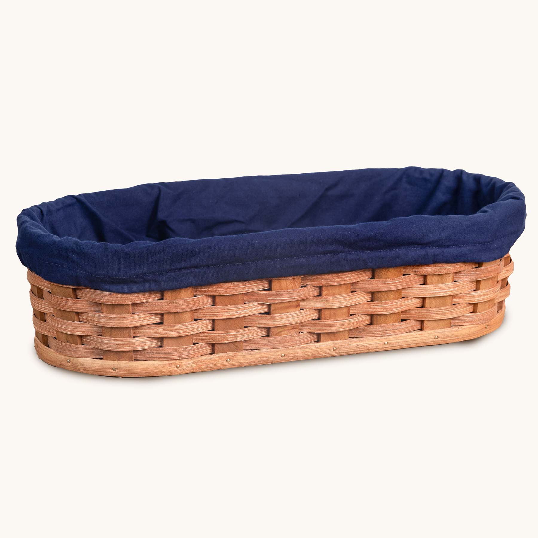 Washable Cloth LINER for Large Warming Basket Blue