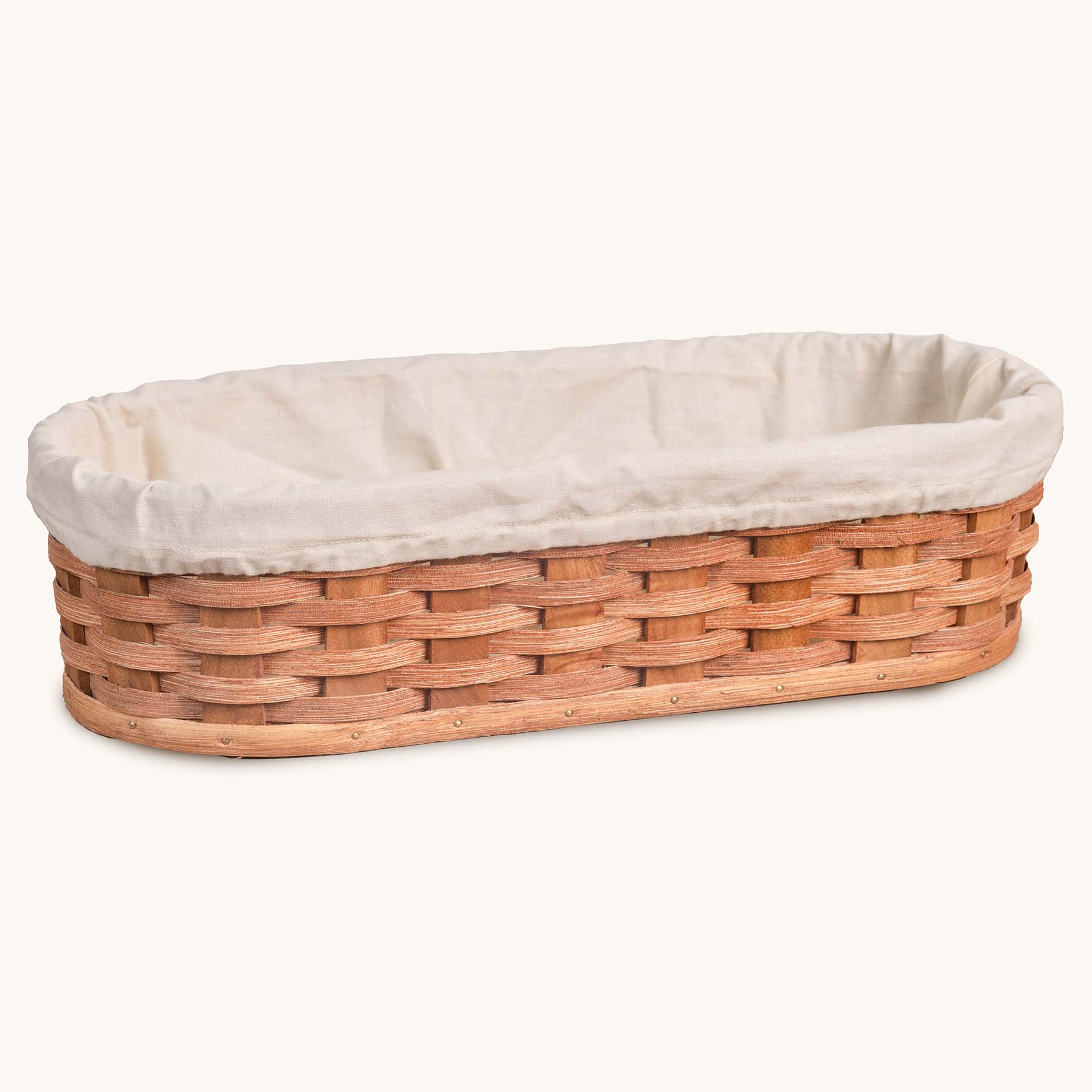 Washable Cloth LINER for Large Warming Basket Cream