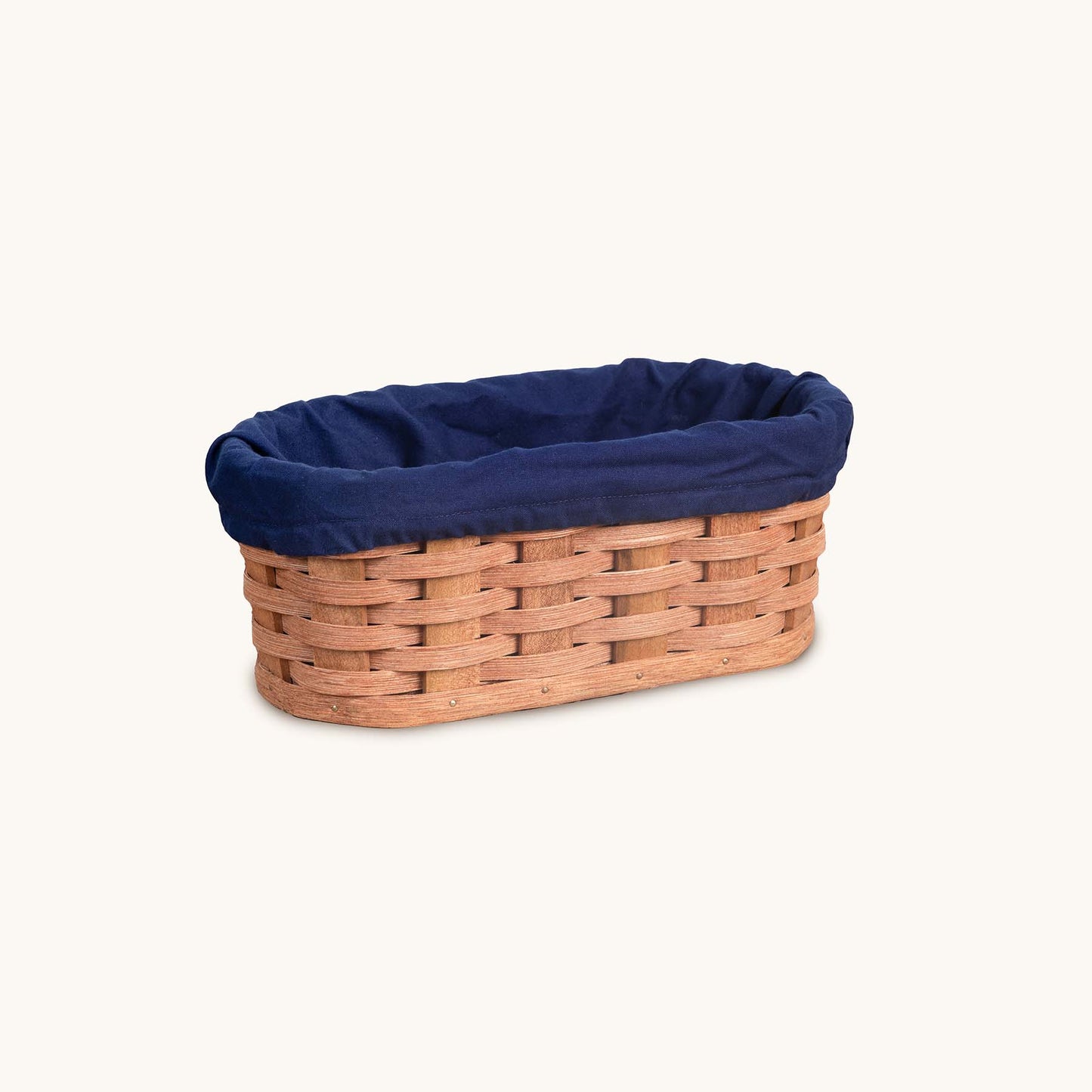 Washable Cloth LINER for Small Warming Basket Blue