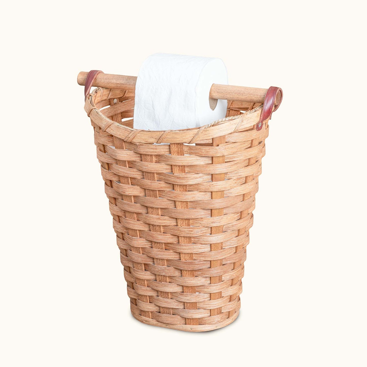 Dual‑Purpose Bathroom Basket | Waste Basket & Toilet Paper Dispenser