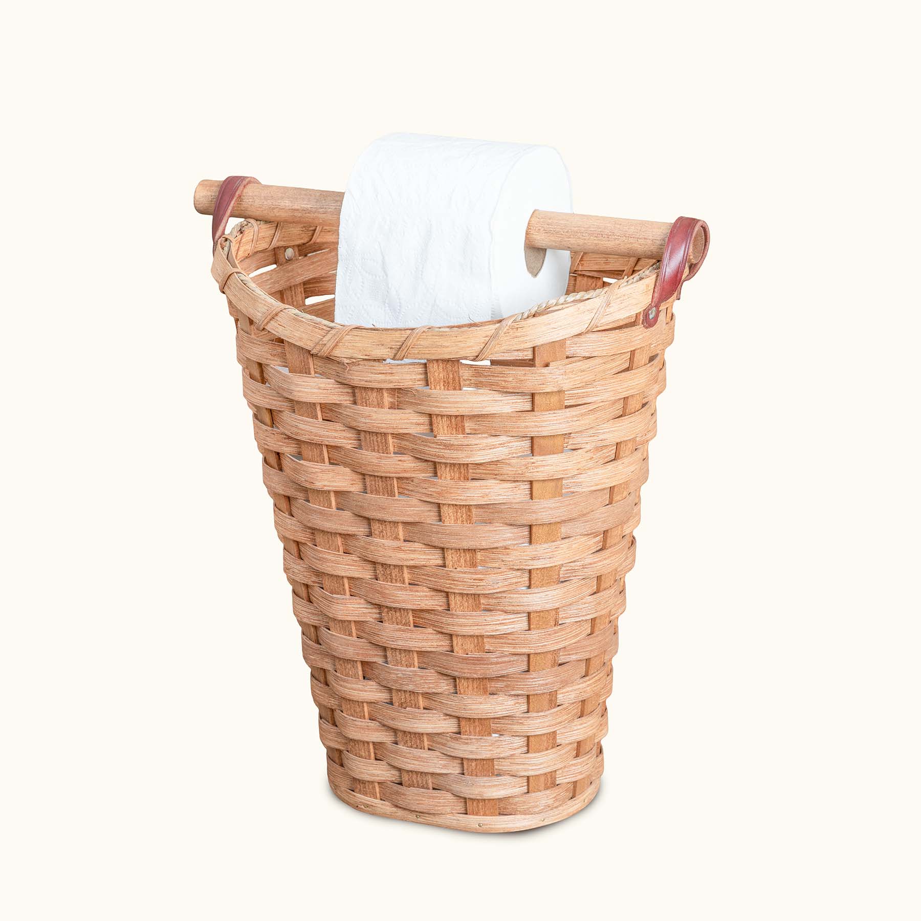 Dual‑Purpose Bathroom Basket | Waste Basket & Toilet Paper Dispenser