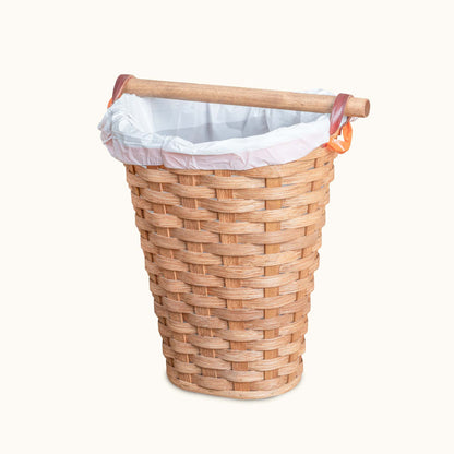 Dual‑Purpose Bathroom Basket | Waste Basket & Toilet Paper Dispenser
